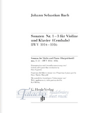Sonatas for Violin and Piano (Harpsichord) 1-3 BWV 1014-1016